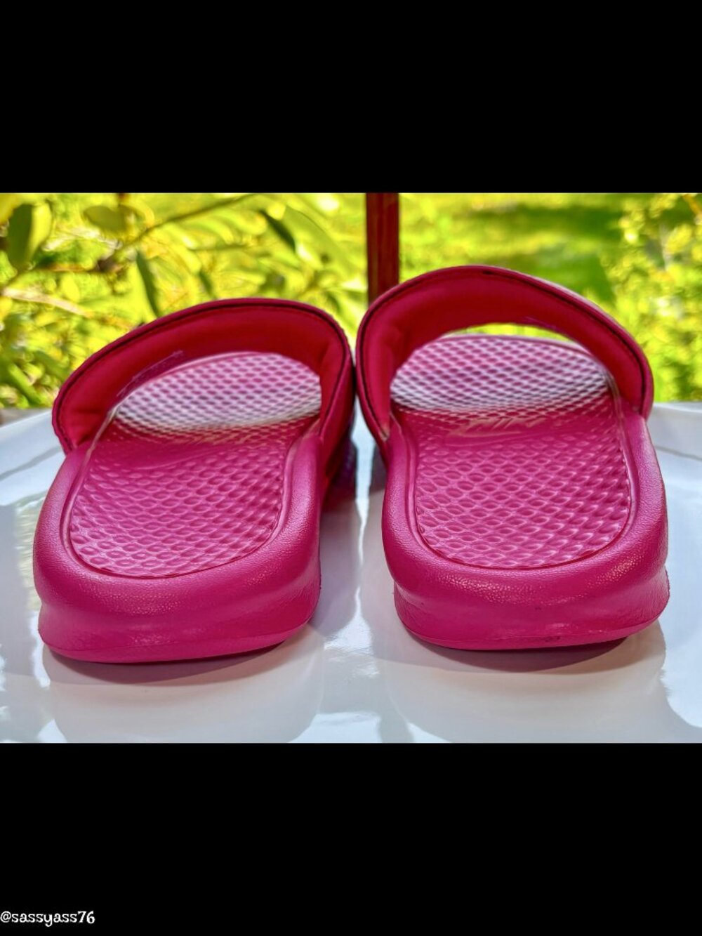 ▪️NIKE▪️'Benassi Swoosh' RARE Pink & Cream Injected Phylon Slides - Picture 3 of 8